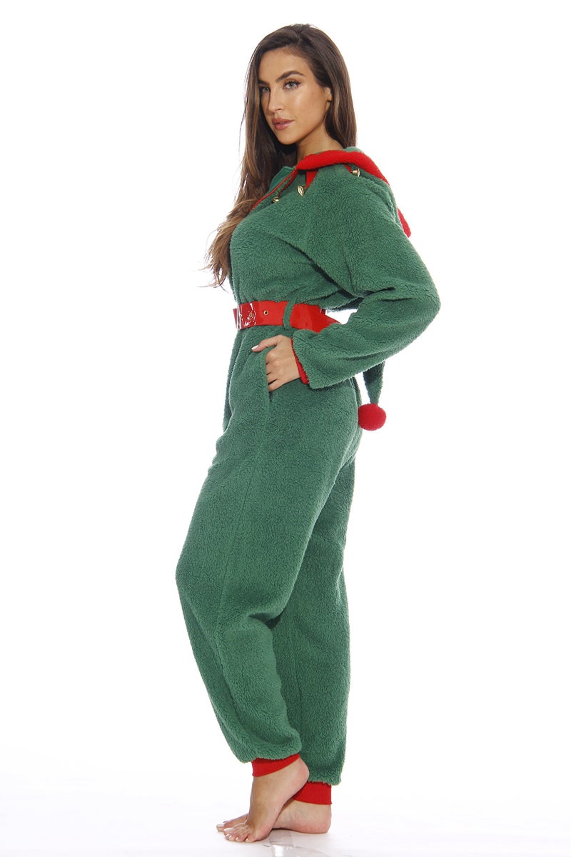 #FollowMe 6414-S Elf Just Love Adult Onesie / Onesies / Pajamas/ Green/ Small - Image 2